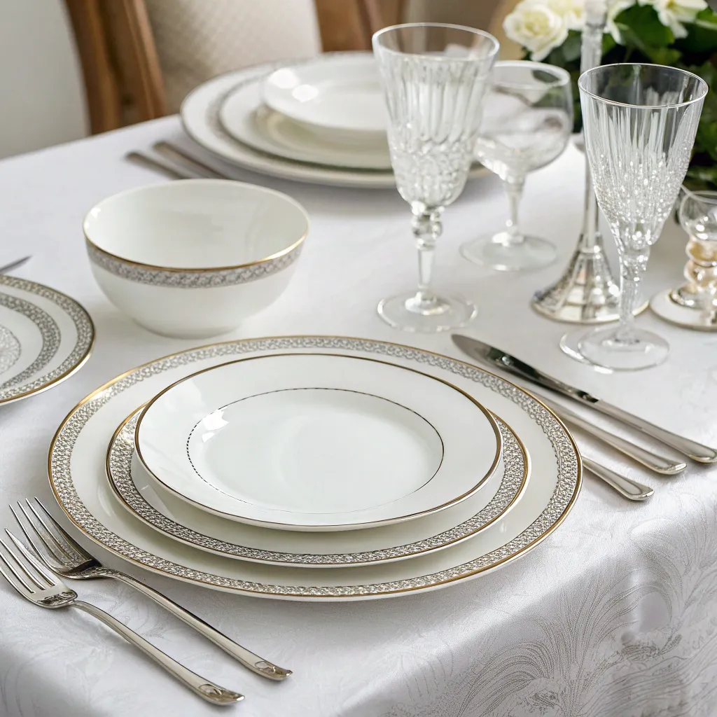 Elegant Dinnerware Set Display